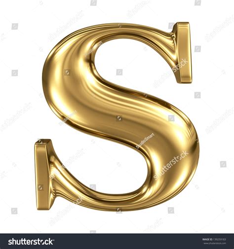 Golden Letter S Lowercase High Quality Stock Illustration 139259183