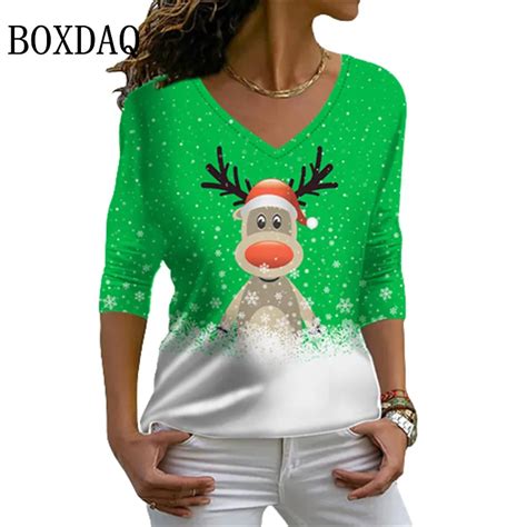 Long Sleeve Christmas Shirts Women Christmas Long Sleeve Shirts