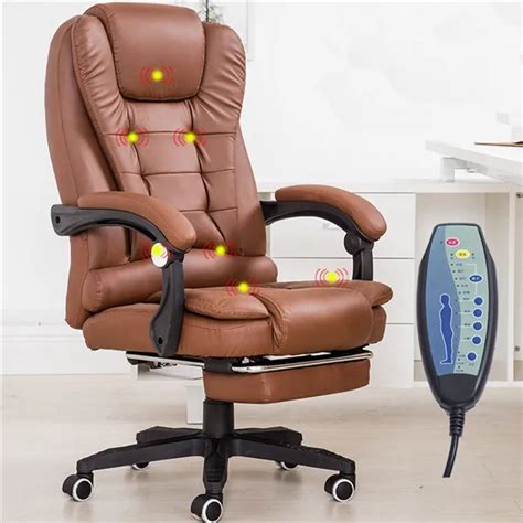 Home Office Computer Desk Massage Chair With Footrest Reclining ...