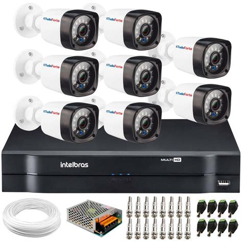 Kit 8 Câmeras Full HD 1080p 20M Infra DVR Intelbras MHDX 1108