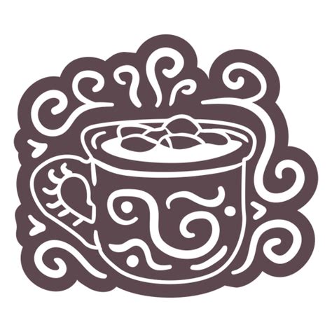 Ornamented Coffee Cut Out Doodle Png And Svg Design For T Shirts