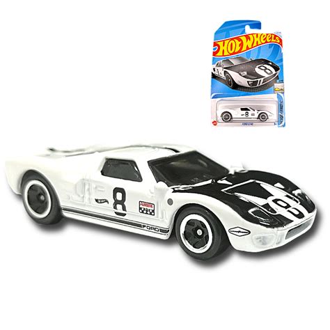 Hot Wheels Ford GT40 White Black Shopee Malaysia