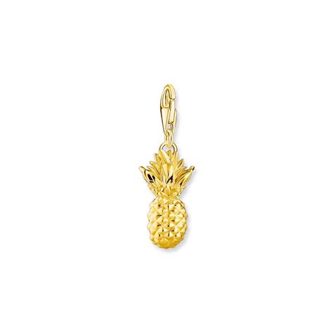 Thomas Sabo Charm Anheng I Forgylt S Lv Ananas Magic Garden