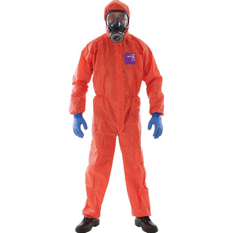 Ansell Alphatec Model Red Chemical Coverall Box Of