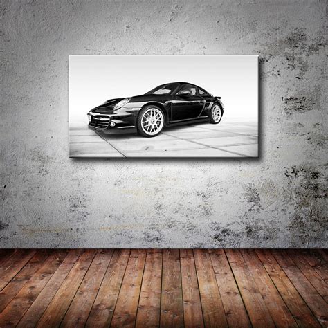 Leinwand Bild Porsche 911 S Schwarzweiß Schwarz Carrera Auto Bilder