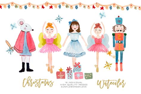 Nutcracker Clip Art, Christmas ballet illustration By Sunflower Day Love | TheHungryJPEG