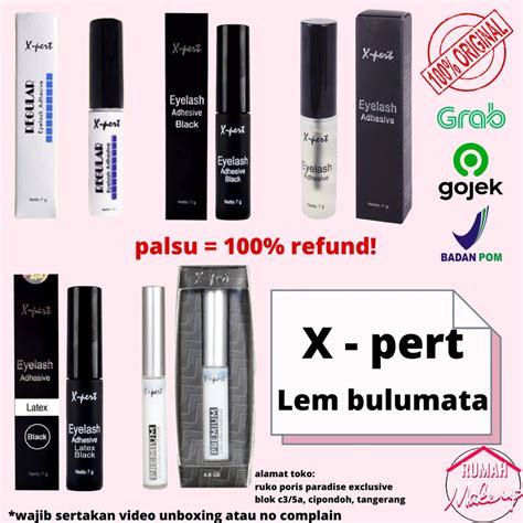 Jual X PERT EYELASH ADHESIVE REGULAR CLEAR LATEX BLACK PREMIUM XPERT