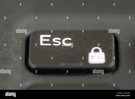 Escape And Function Lock Key On A Laptop Keyboard Stock Photo Alamy