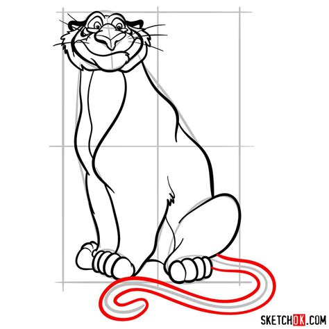 How To Draw Rajah From Disney S Aladdin Sketchok Easy Drawing Guides