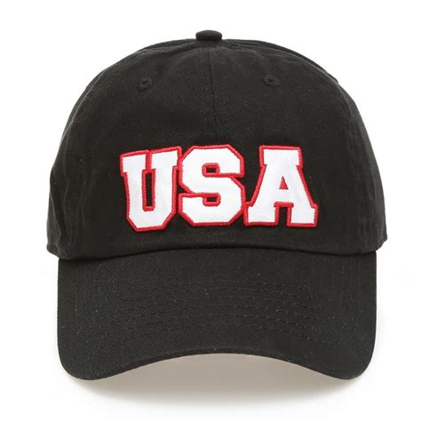 Usa Patriotic Cotton American Flag Embroidered Patch Baseball Cap Hat