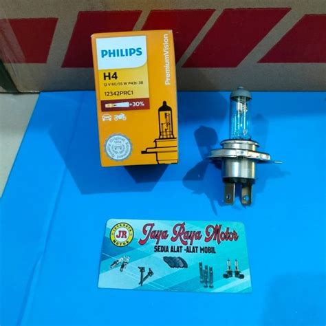 Jual Bola Lampu Mobil Lampu Besar Mobil H4 60 55watt 12Volt Philip Di