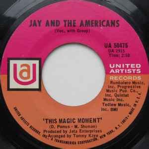 Jay And The Americans – This Magic Moment – Vinyl (Shelley Pressing, 7 ...