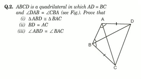 Class 9 Ncert Maths Ex 7 1 Q No 2 Triangles Solution Youtube