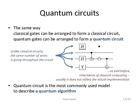 Quantum Computers Gates circuits and programming Quantum gates