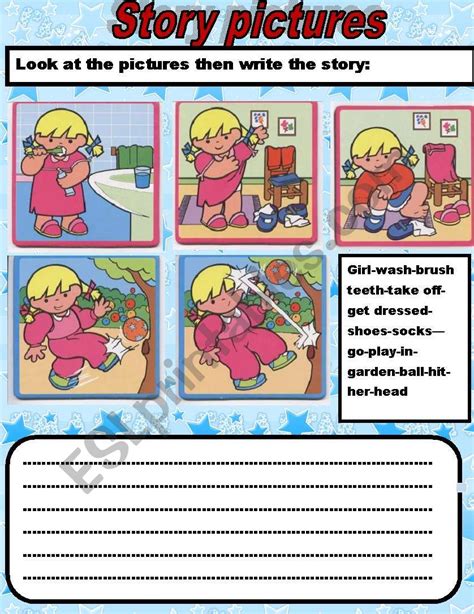 Story Pictures Esl Worksheet By Nora