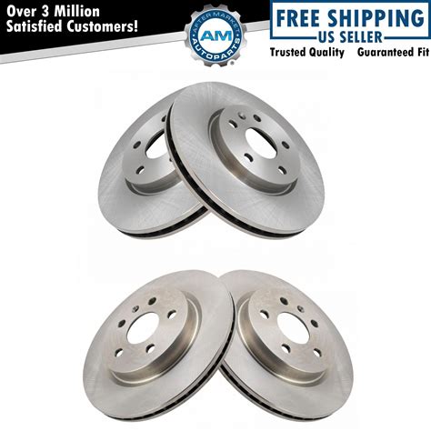 Front And Rear Disc Brake Rotor Kit Set Of 4 For Buick Chevrolet Saab New