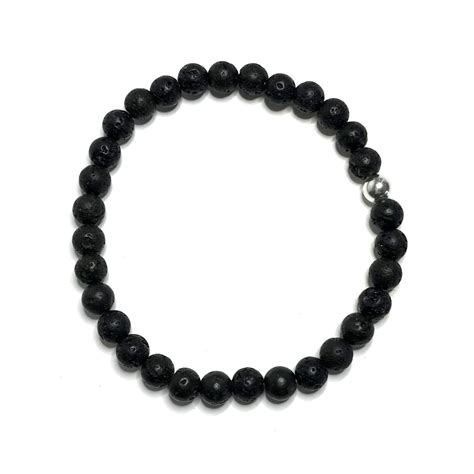 Mm Lava Stone Bracelet High Quality Genuine Natural Jewelry Etsy