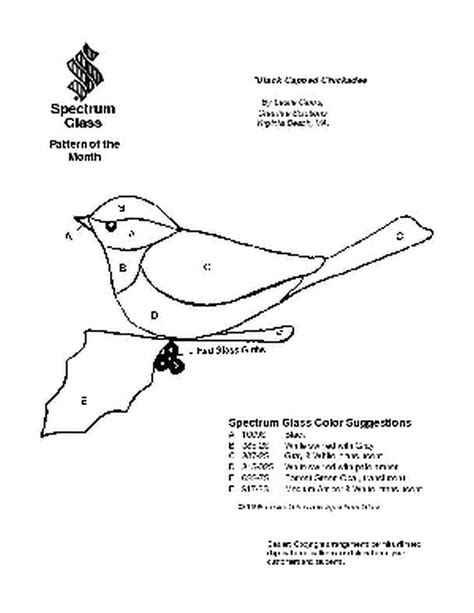 Printable Stained Glass Bird Patterns