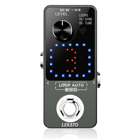 Lekato Looper Guitar Effect Pedal Tuner Recording 3 Wave Slot 18 Mins