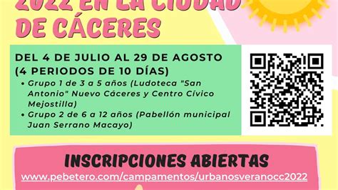 Abierto El Plazo De Inscripción Para Los Campamentos Urbanos De Verano