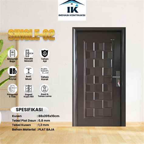 Jual Inovasi Kontruksi Luxury Single Pintu Plat Baja Single