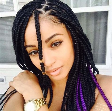 26 Purple Braids Hairstyles Trend Haircutstyles