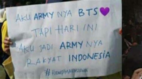 Potret Kpopers Ikut Demo Omnibus Law Fans Bts Jadi Army Rakyat