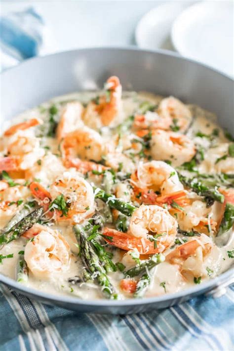 Easy Keto Shrimp Alfredo Recipe With Asparagus Health Starts In The Kitchen