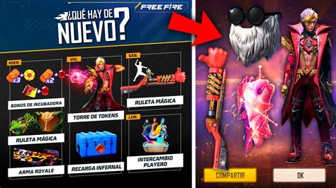 Agenda Semanal De Free Fire Patrones Ruleta Magica Torre De Tokens