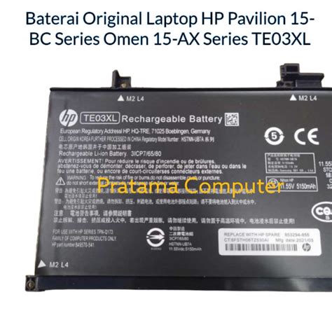 Jual Baterai Original Laptop Hp Pavilion Bc Hp Omen Ax Series