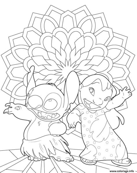 Coloriage Lilo Et Stitch Font La Fete Dessin Stitch à Imprimer