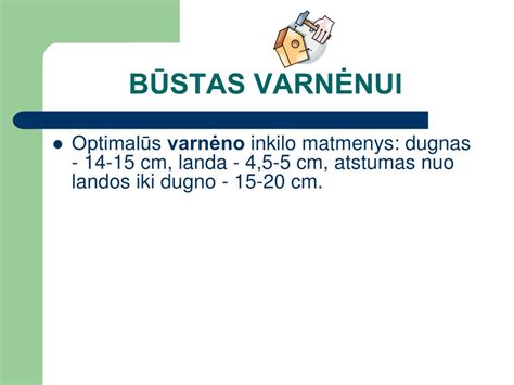 Ppt BŪstas VarnĖnui Powerpoint Presentation Free Download Id5160600
