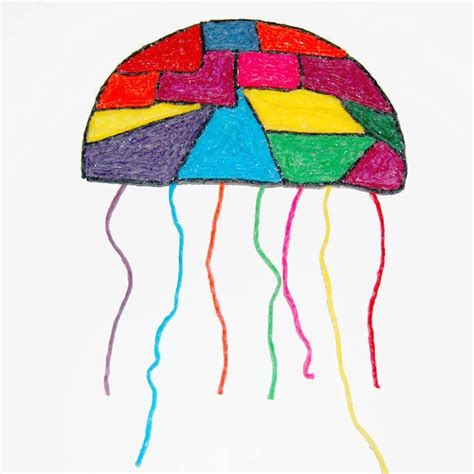 Rainbow Jellyfish Fine Motor Craft for Kids - Wikki Stix