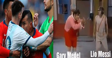 Facebook Viral Comparan Pelea De Lionel Messi Y Gary Medel Con