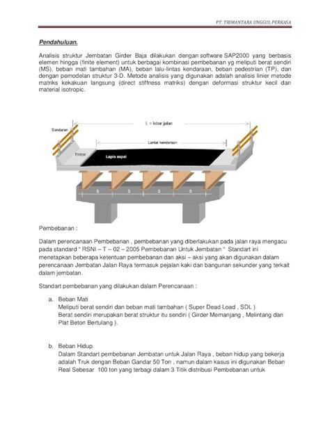 Pdf Struktur Jembatan Beban Ton Dokumen Tips