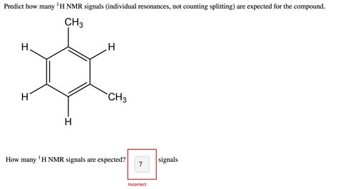 Solved Predict How Many H Nmr Signals Individual Chegg