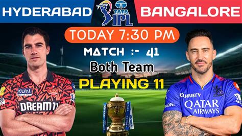 Sunrise Hyderabad Vs Royal Challengers Bangalore Best Playing 11 Video