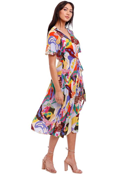 Wild Orchid Wrap Dress By Gorman For Hire Glamcorner