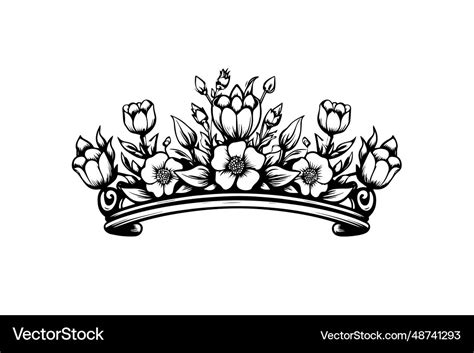 Crown Flower Drawing Images | Best Flower Site