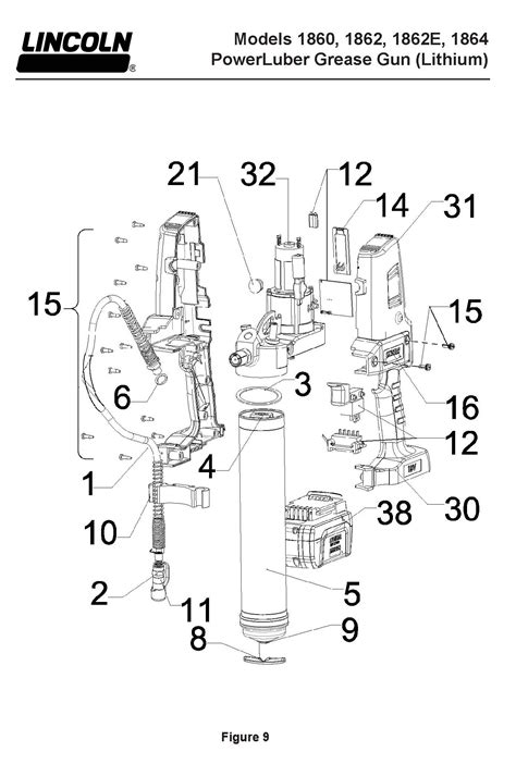 Lincoln Battery Powered Grease Gun Parts