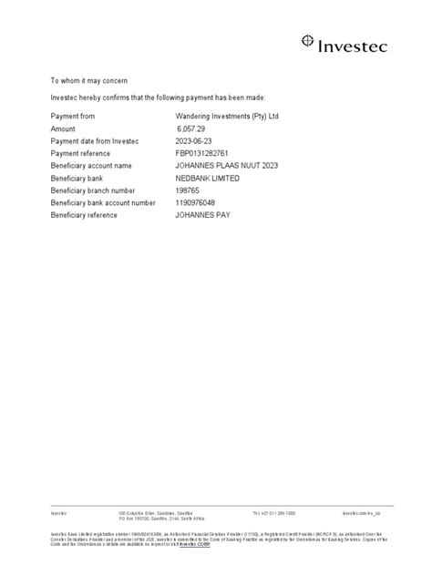 Payment Confirmation Pdf