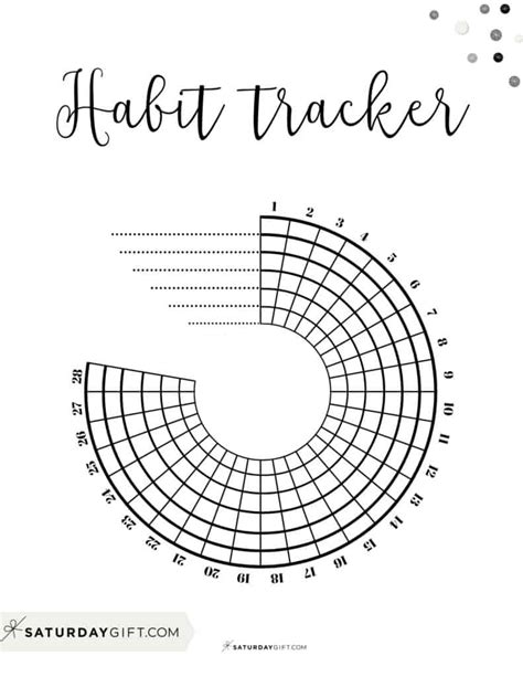 Habit Tracker Printable Wheel