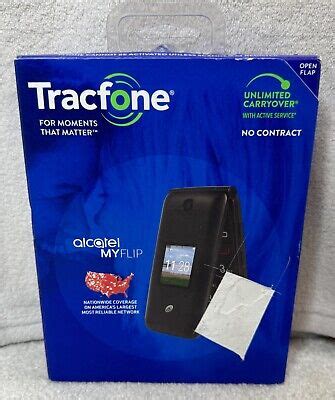 Vintage Tracfone Alcatel Myflip Gb Black Locked Flip Phone Model