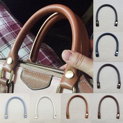 1pair Leather Bag Handles Replacement Shoulder Bag Handbag Tote Bag Strap Handle Ebay