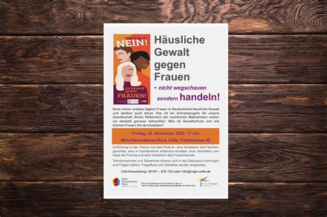 Podiumsdiskussion Zum Aktionstag Gegen Gewalt An Frauen Im MGH Celle