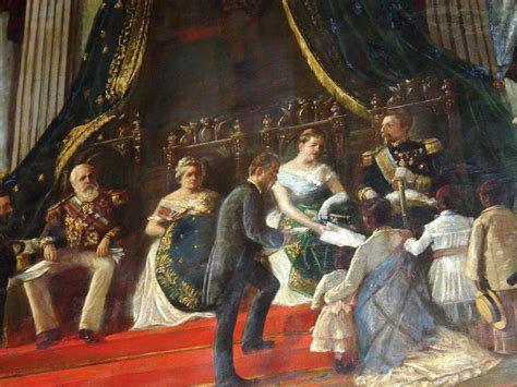 Detalhe Da Pintura Retratando A Princesa Isabel Junto De Dom Pedro II