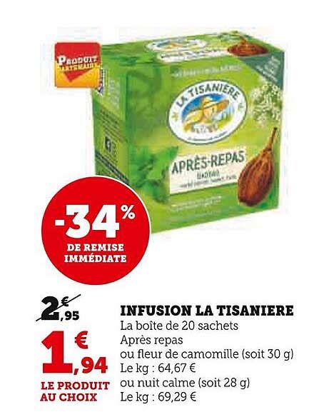 Promo Infusion La Tisani Re Chez Super U Icatalogue Fr