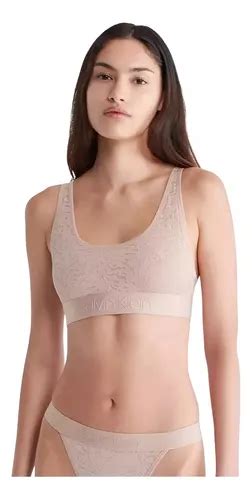 Top Encaje Nude Calvin Klein Para Mujer Original Meses sin interés