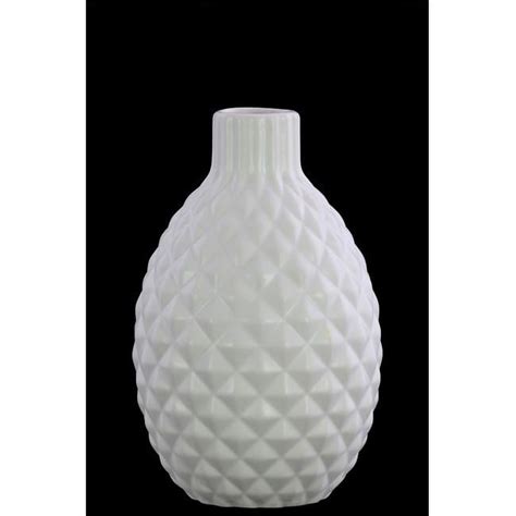 Urban Trends Collection Stoneware Bellied Round Vase With Wave