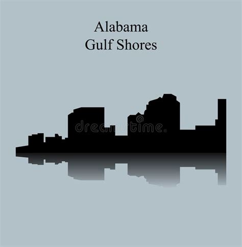 Gulf Shores Alabama United States Of America Stock Vector